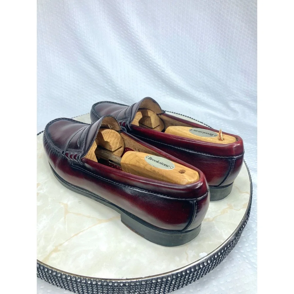 G.H. Bass Weejuns Leather enny Loafers Men Sz 10 Burgundy Academia Dressy Shoes